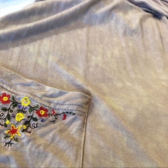 POL Embroidered Fringe Trimmed Duster/Kimono - S - Picture 8 of 10